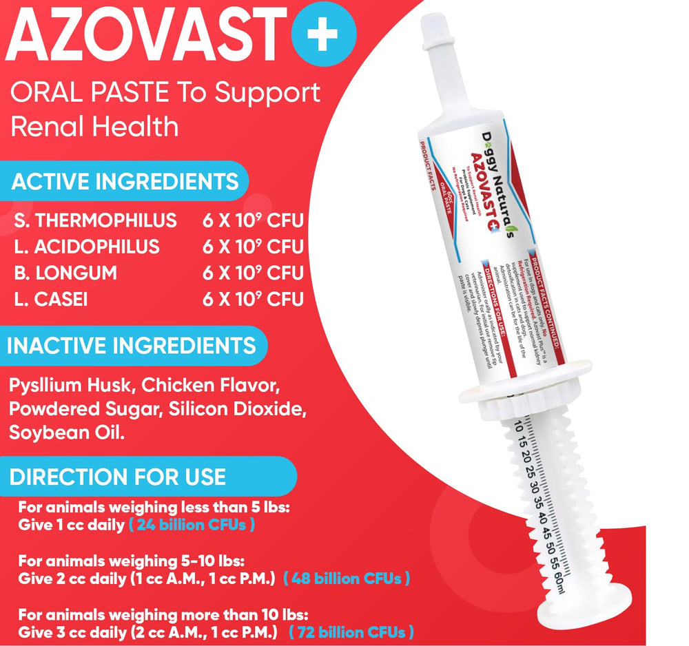 Azovast Plus probiotic ingredients—supports gut balance for overall well-being.