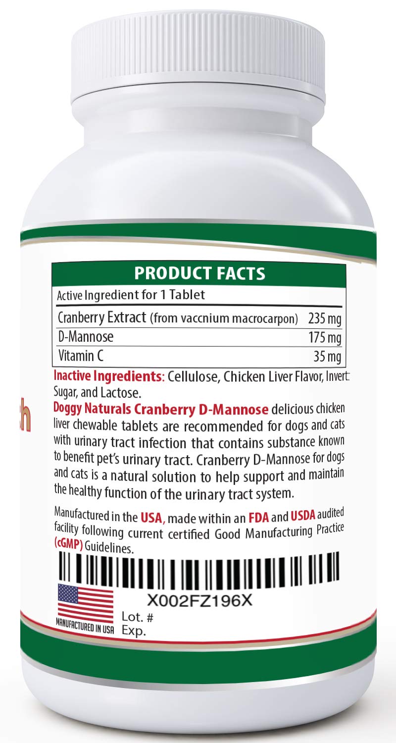 Pet Health Pharma Cranberry D-Mannose tablet close-up shows natural ingredients for urinary wellness