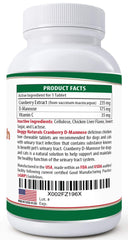 Pet Health Pharma Cranberry D-Mannose tablet close-up shows natural ingredients for urinary wellness