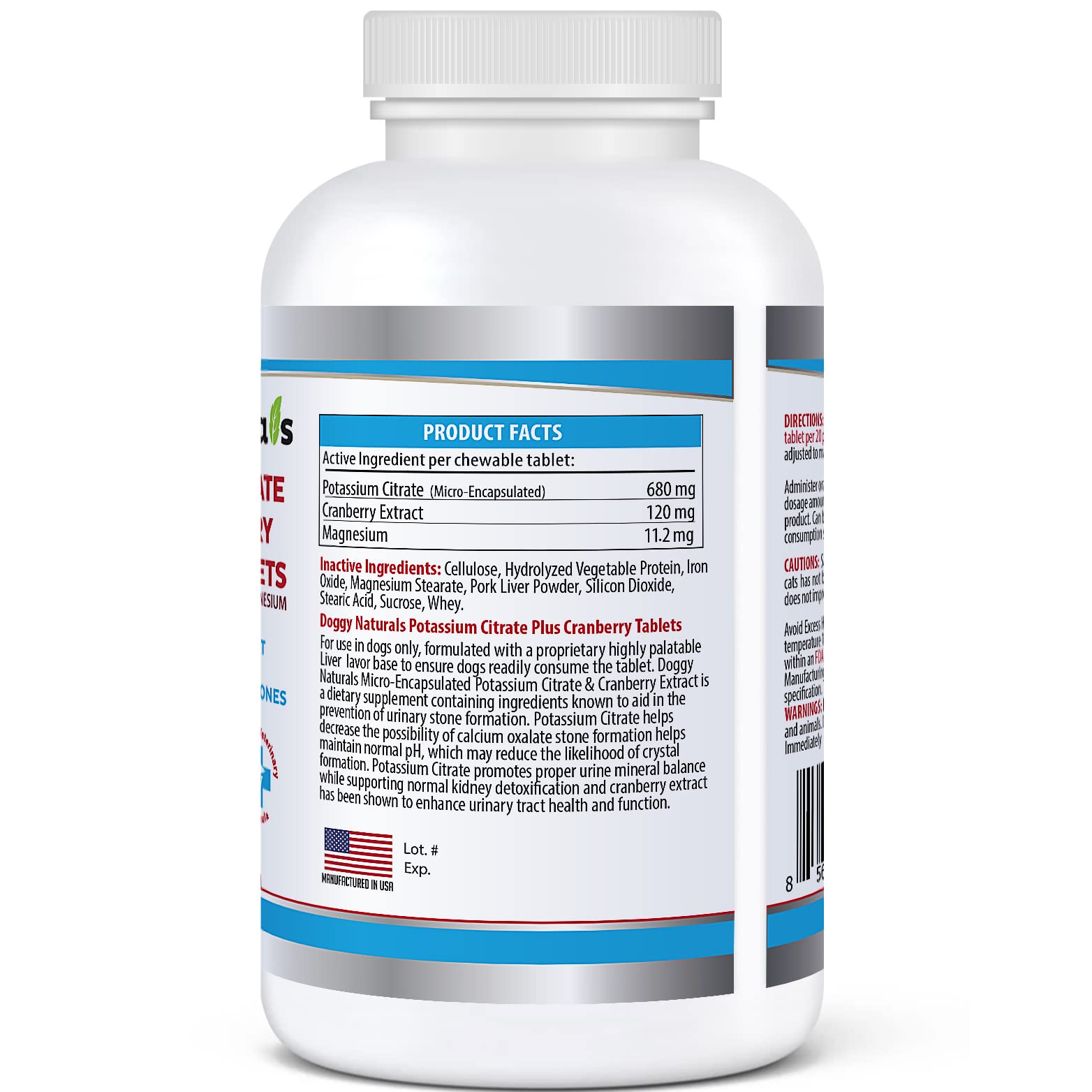 Pet Health Pharma cranberry extract dog urinary support bottle close-up