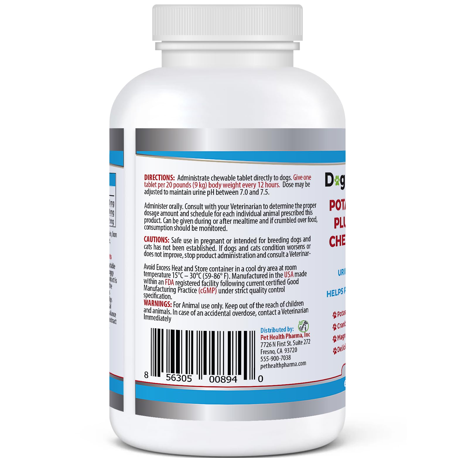 Pet Health Pharma dog receiving supplement for urinary health support