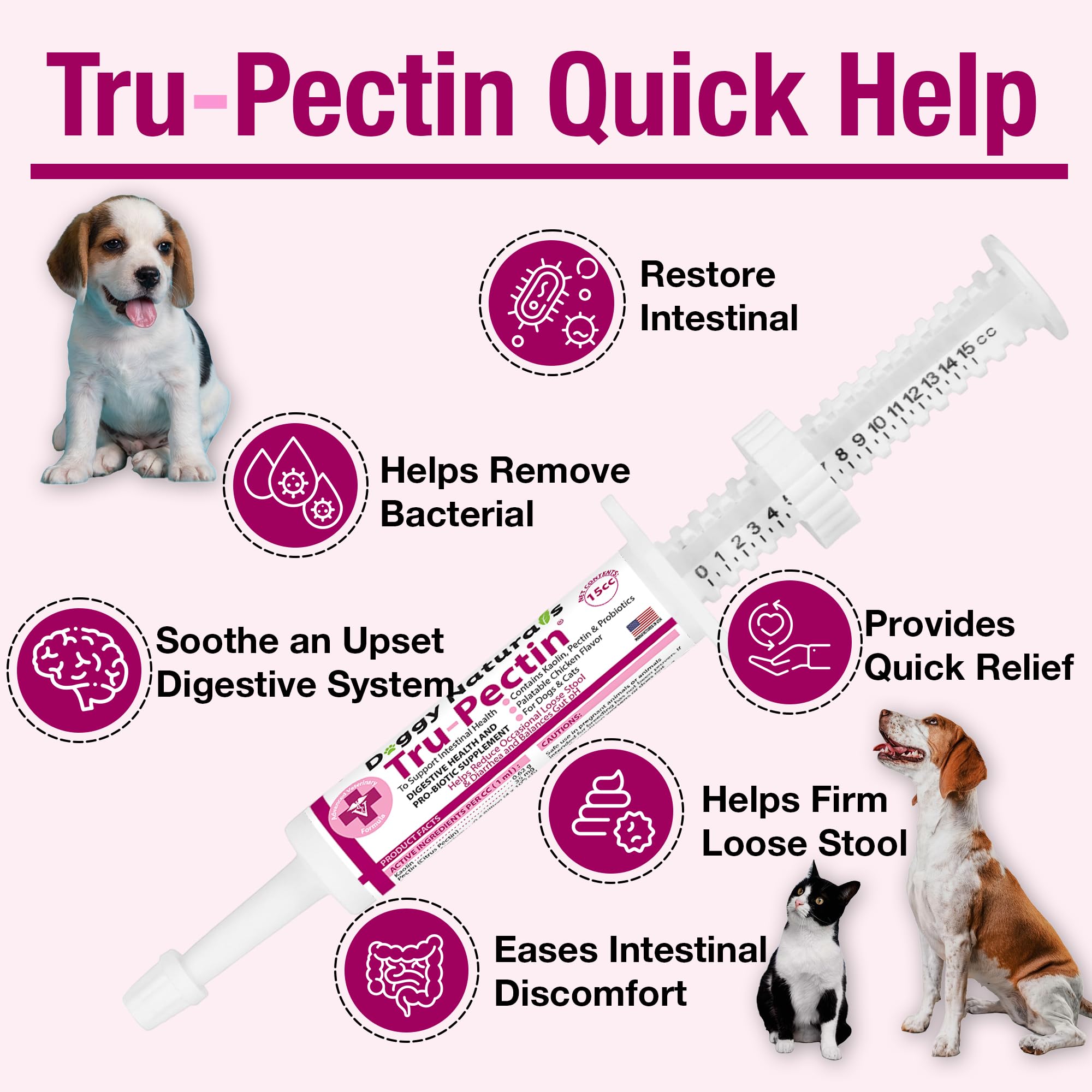 Dose-spoon included with Tru-Pectin for accurate small-animal dosing