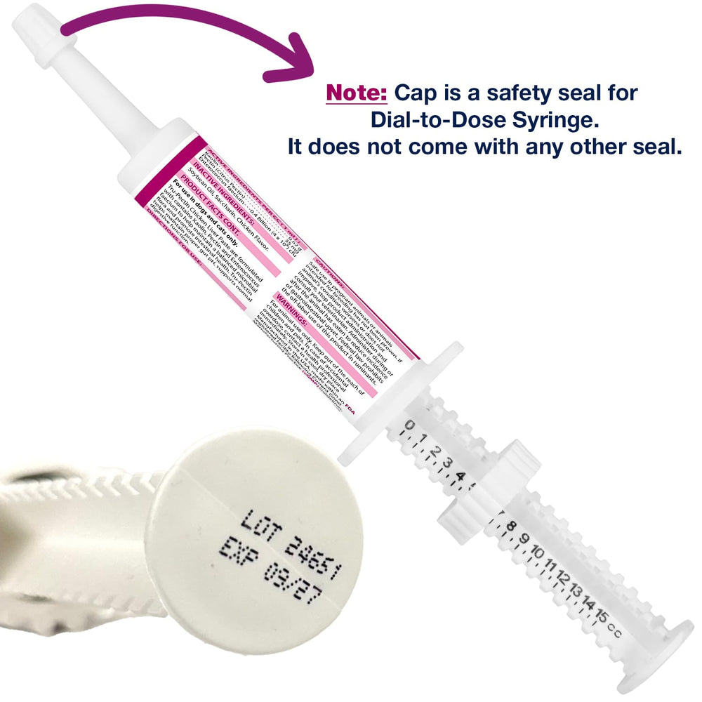 Label close-up highlighting kaolin and pectin ingredients for digestion support