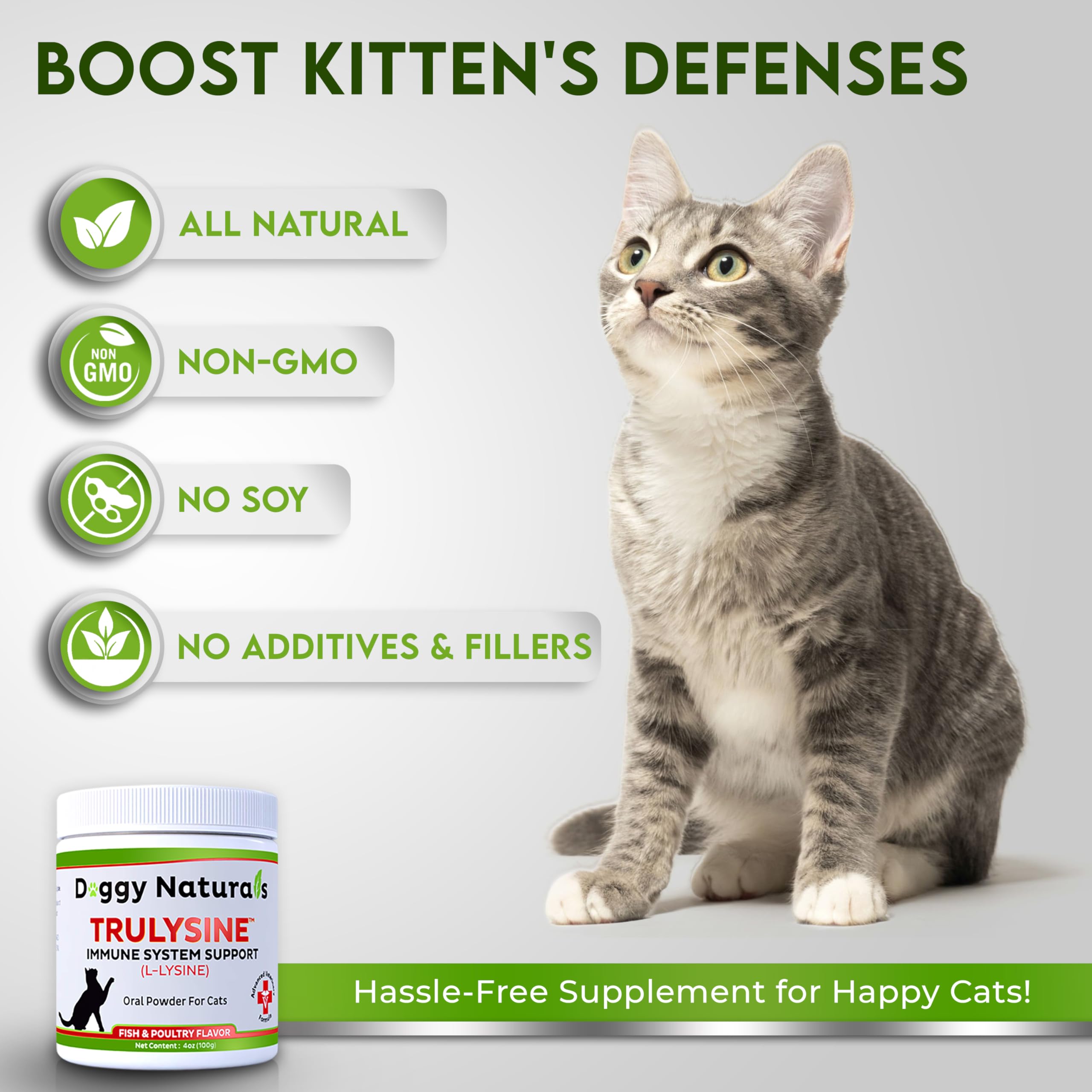 Pet Health Pharma Trulysine fed to a cat for routine use.