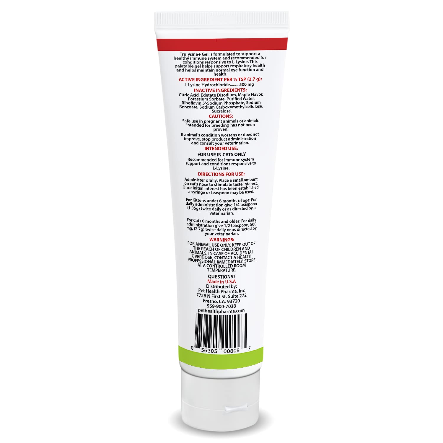 Maple flavor gel swatch highlighting palatability for cats