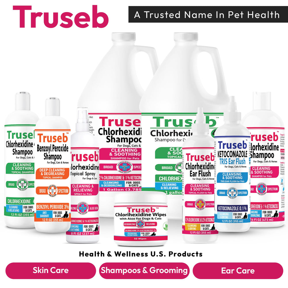 Truseb ear care packaging shows product details