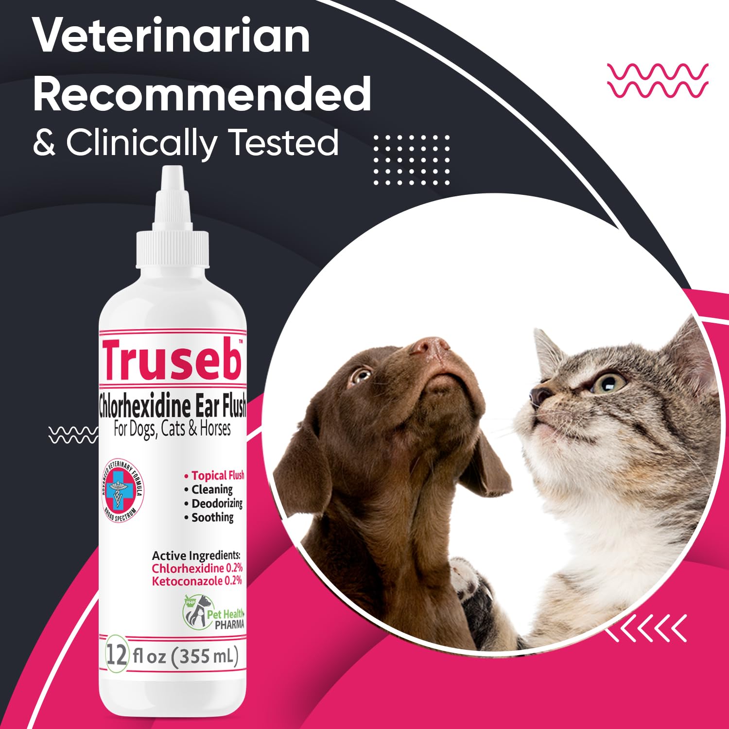 Truseb GMP-quality badge and ingredients emphasis.