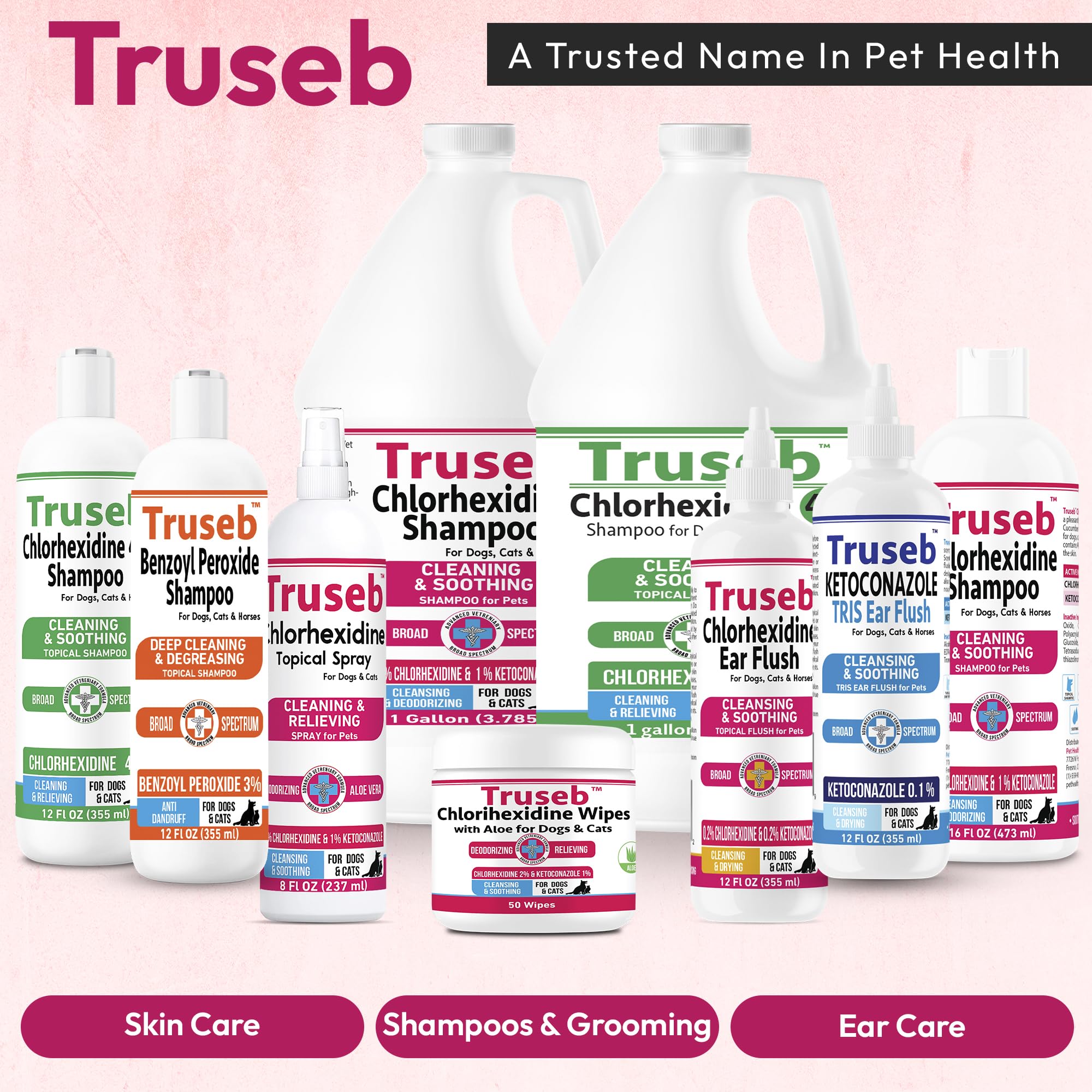 50-count Truseb wipes box for regular grooming