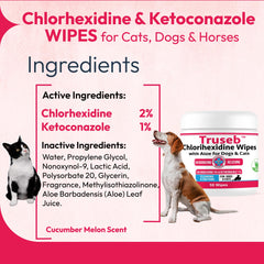 Close-up of Truseb wipe showing pre-moistened formula for gentle cleaning
