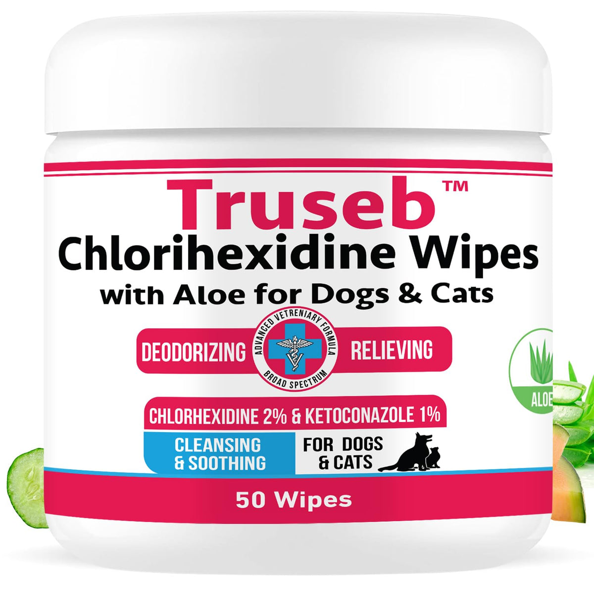 Pet Health Pharma Truseb wipes packaging for convenient at-home cleansing
