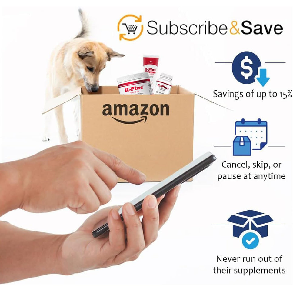 Pet Health Solutions K-Plus urinary balance visual emphasizes daily use for pet wellness
