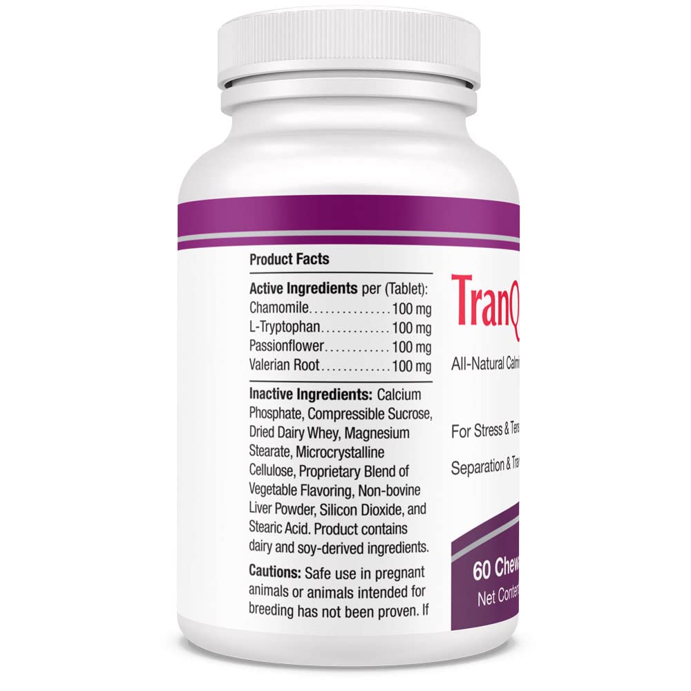 Pet Health Solutions TranQuil-Tabs easy-dosing design aids pet owners.