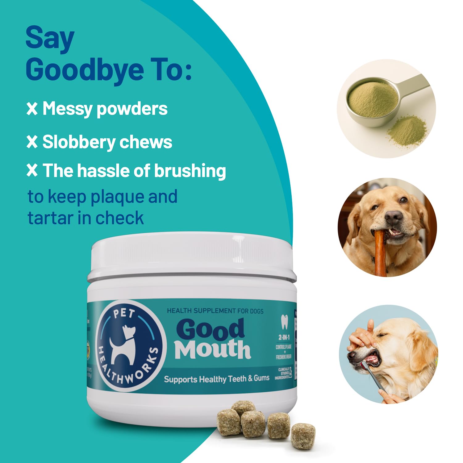 Pet HealthWorks Good Mouth clinically studied ingredients for safe dental care