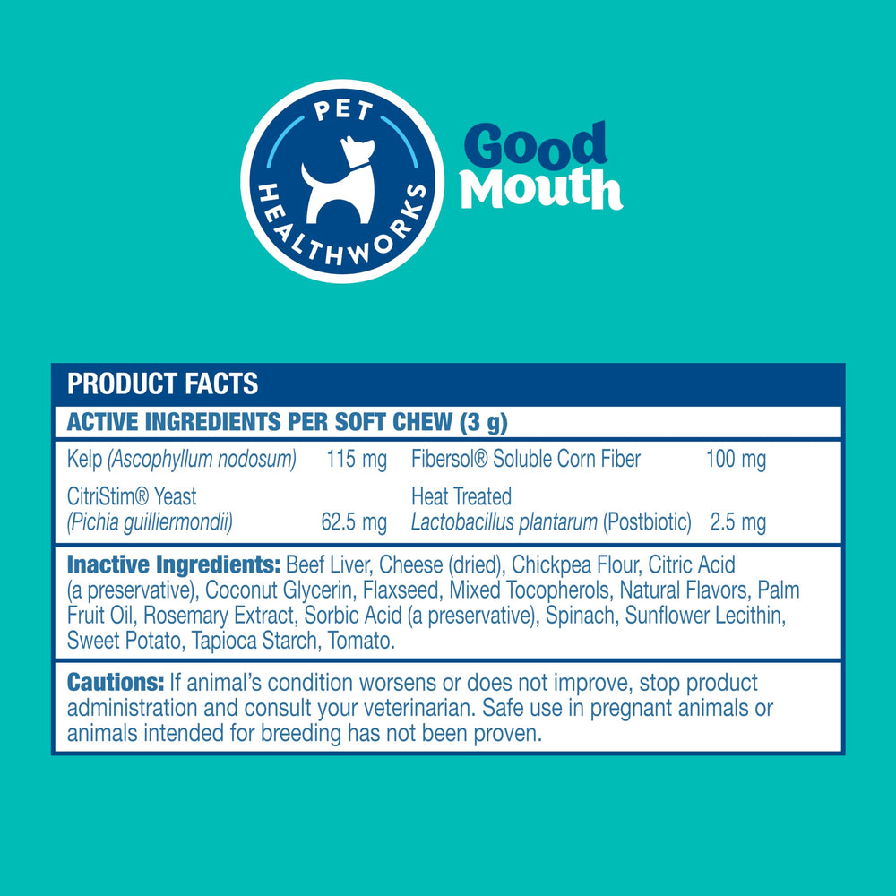 Pet HealthWorks Good Mouth cheeseburger flavor chew with appealing taste