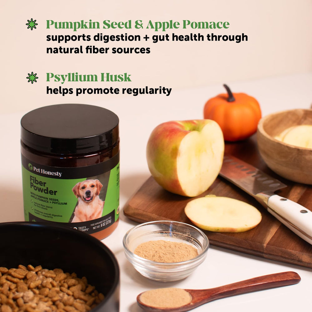 Pet Honesty apple pectin label highlights natural digestion support