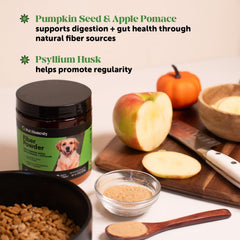 Pet Honesty apple pectin label highlights natural digestion support