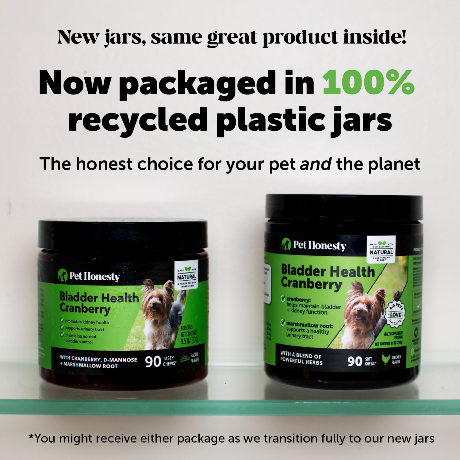 Pet Honesty Bladder Health Cranberry ingredients label with cranberry and D-Mannose