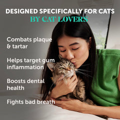 Pet Honesty dental powder scoop demonstrating measured serving