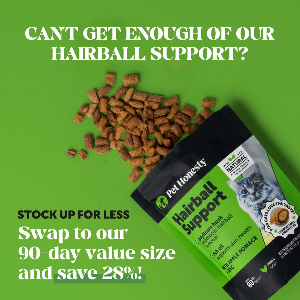 Pet Honesty fish oil supports skin and coat health.
