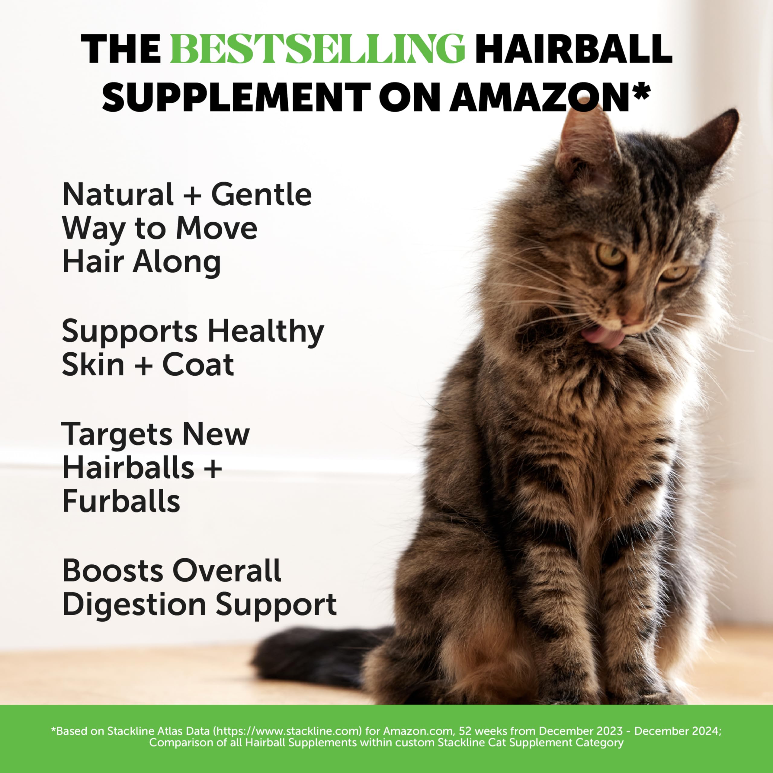 Pet Honesty cat hairball chew with creamy filling offers tasty hairball care.