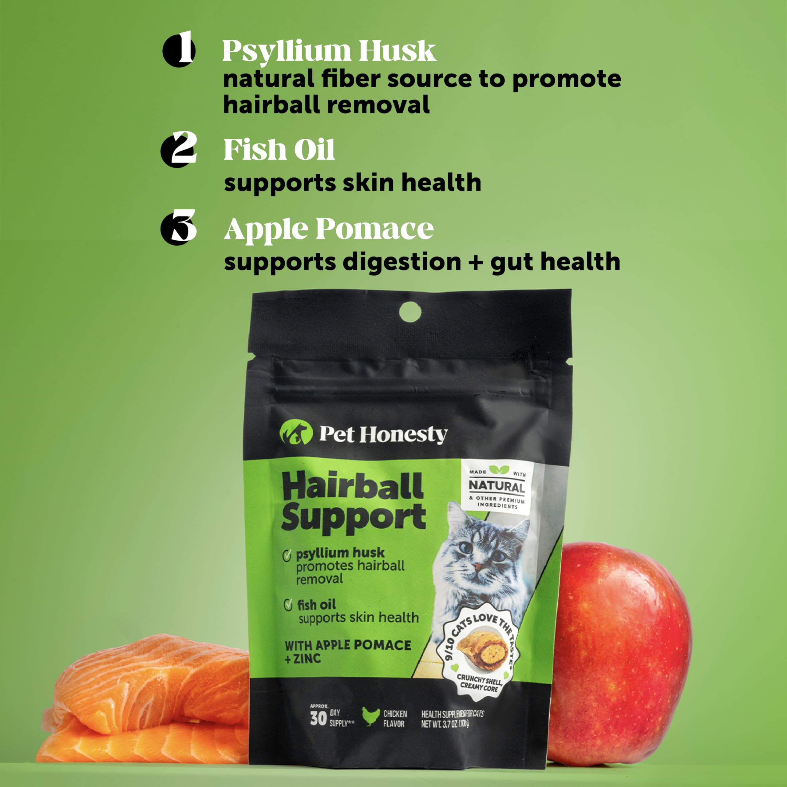 Pet Honesty psyllium fiber supports natural digestion in cats.