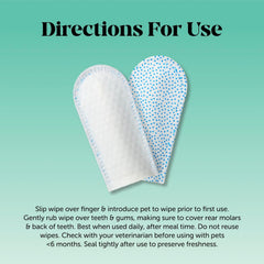 Pet Honesty dental finger wipes packaging closeup highlights USA-made production.