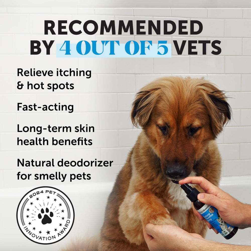 Pet Honesty MicroSilver BG and aloe vera support soothing skin.