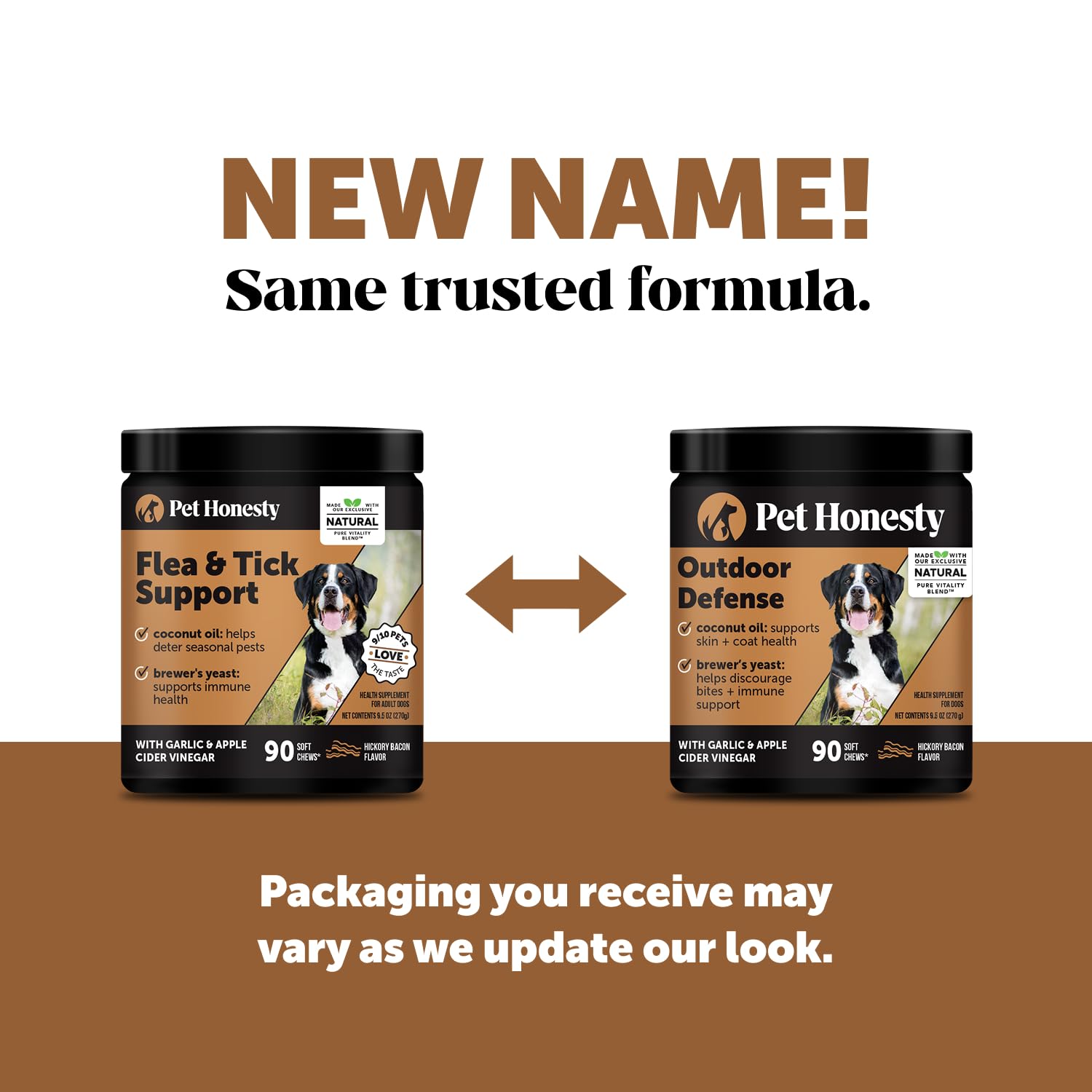 Pet Honesty Outdoor Defense packaging is US-made and recyclable