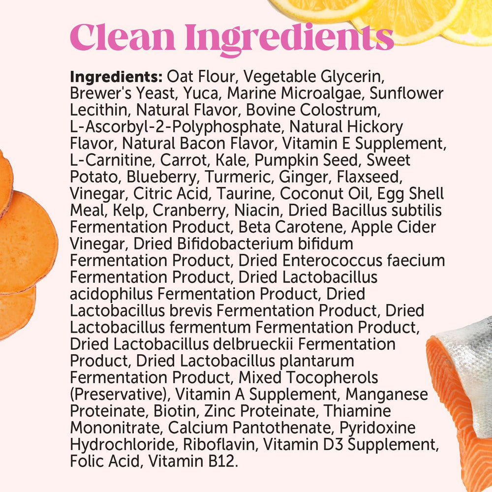 Pet Honesty probiotic chew with smooth texture aids digestion.