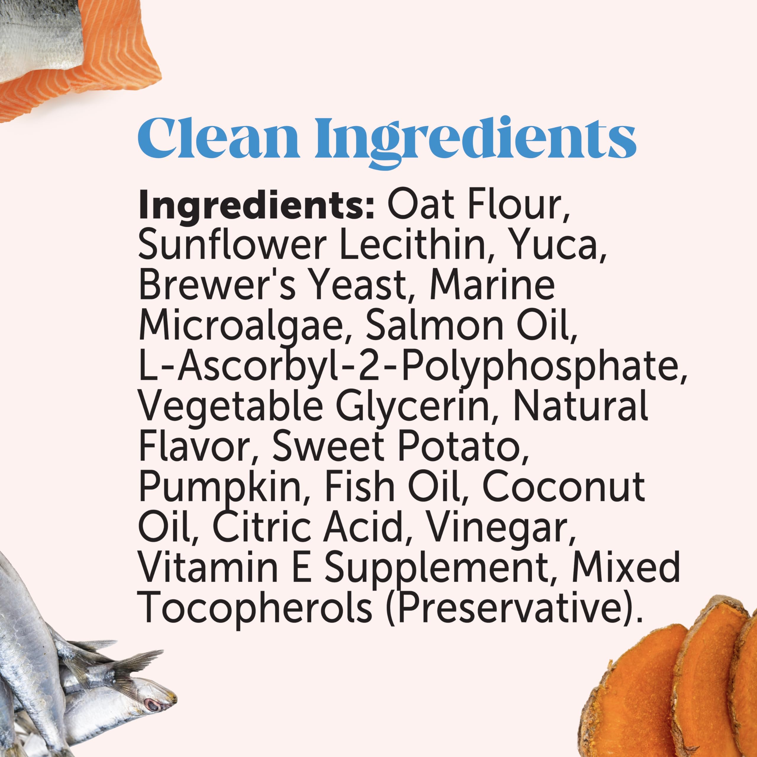 Pet Honesty Skin Health Salmon Chews visual; salmon aroma signals tasty, dog-friendly supplementation