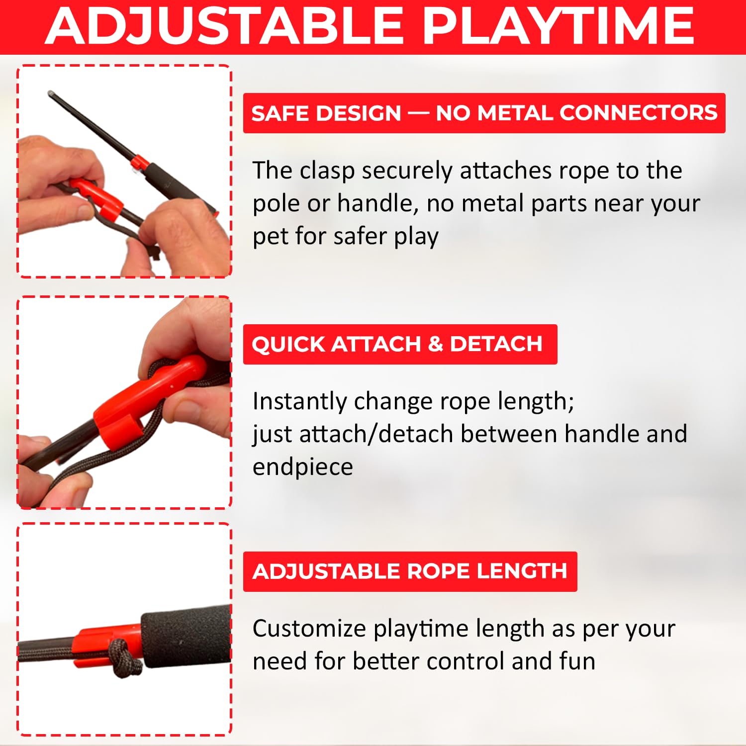 PET Wrangler 2 51-inch pole assembly showing reinforced structure.