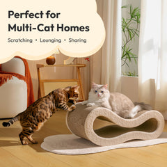 Pet JoJo ergonomic curvatures provide joint-friendly support for cats during play