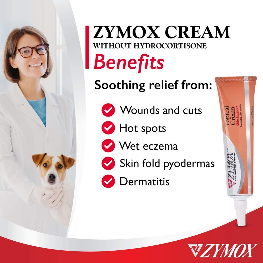 ZYMOX packaging box displaying veterinarian strength formula for pets