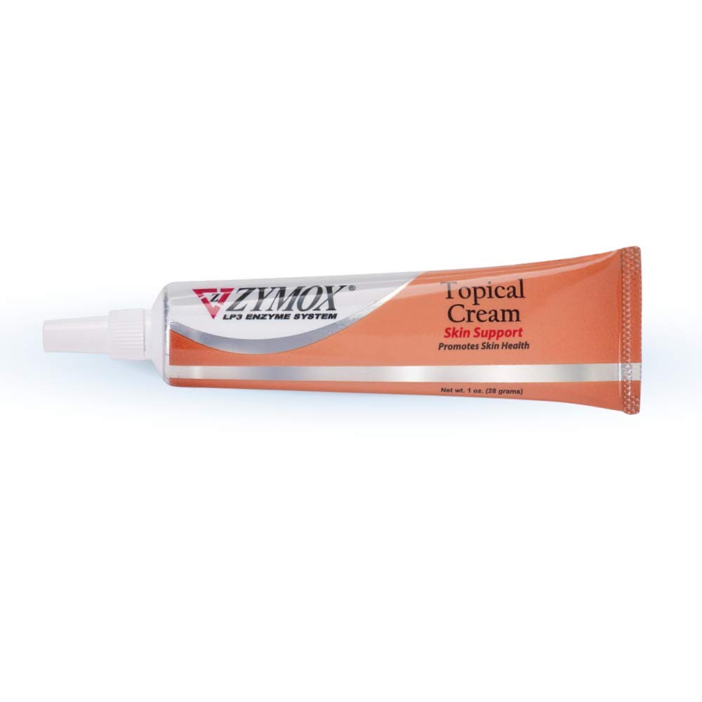 Pet King Brands ZYMOX topical cream tube, easy spot treatment for itchy skin