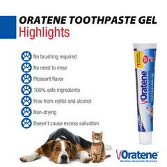 Close-up of the gel texture from ZYMOX Oratene brushless toothpaste for pets