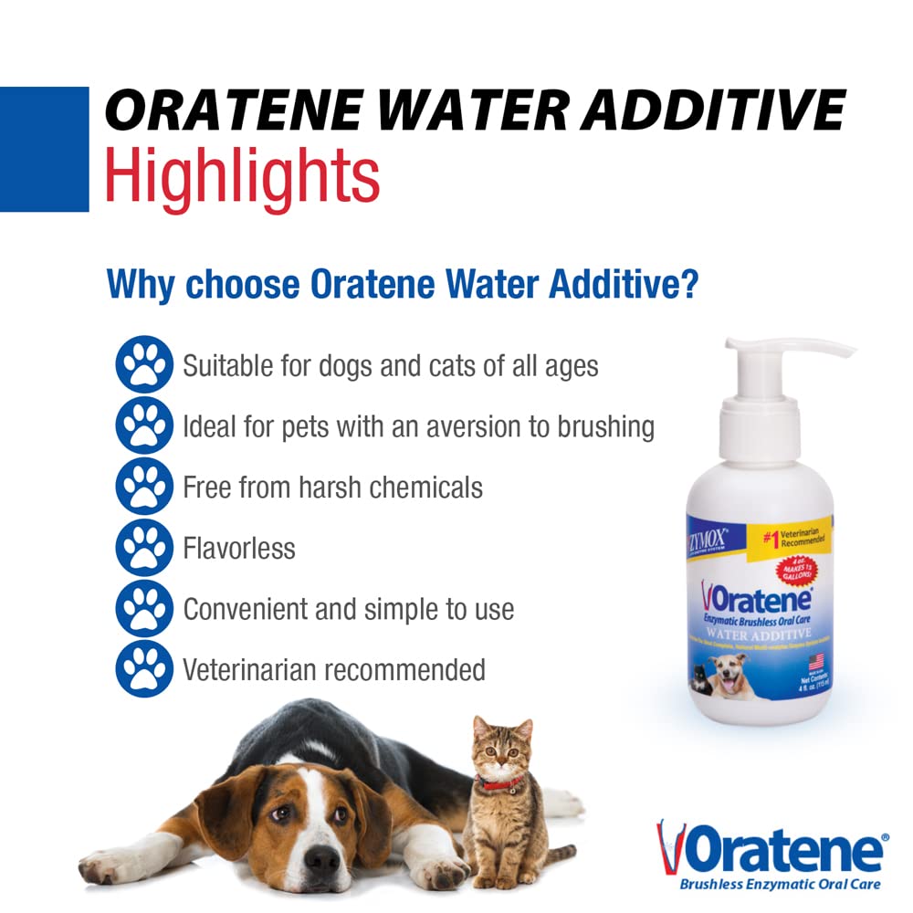 Zymox Oratene bottle label close-up showing enzymatic, alcohol-free formula.