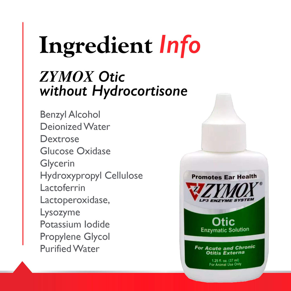 Close-up of Zymox Otic being applied
