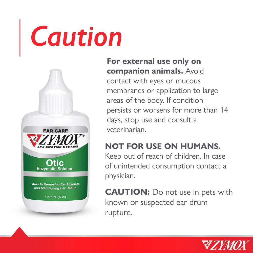 Zymox Otic for dogs and cats in use