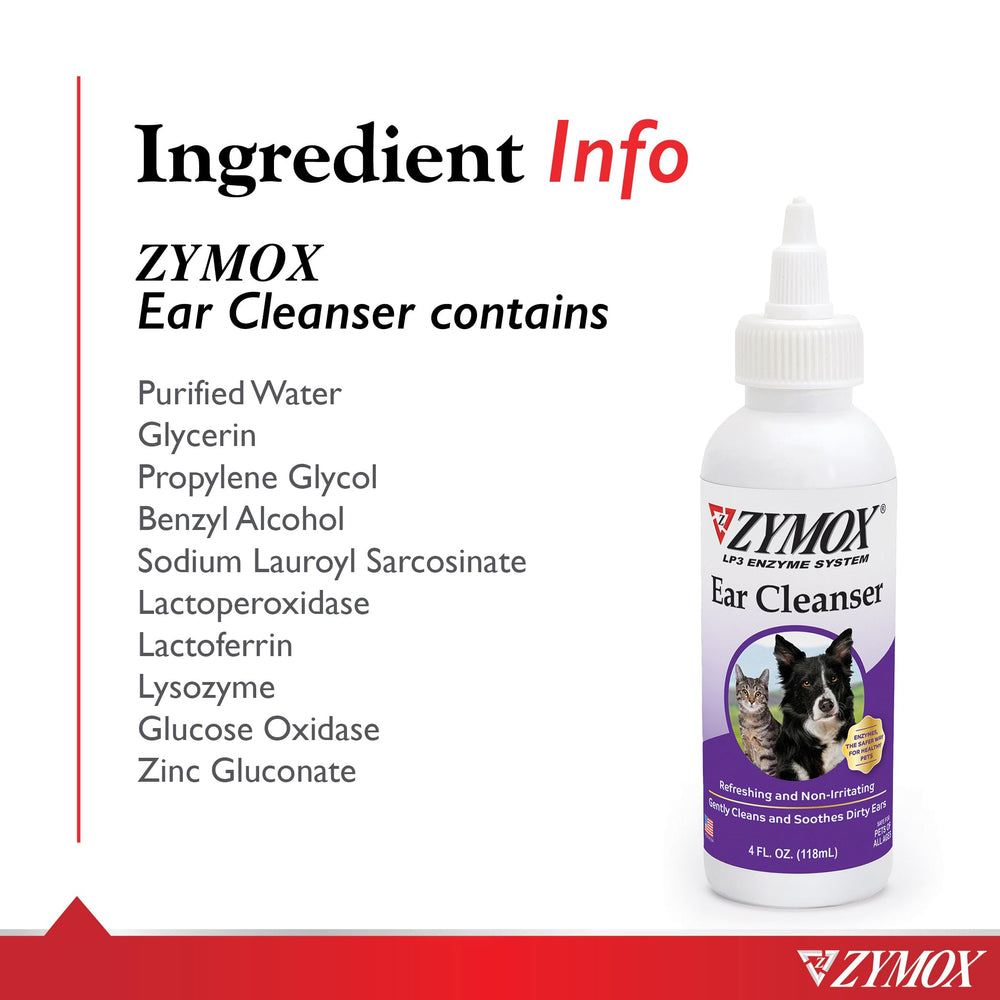 Pet King Brands ZYMOX Made in the USA cruelty-free badge.