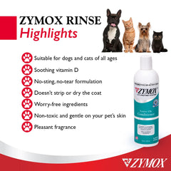 Close-up of silky coat after Zymox conditioner application