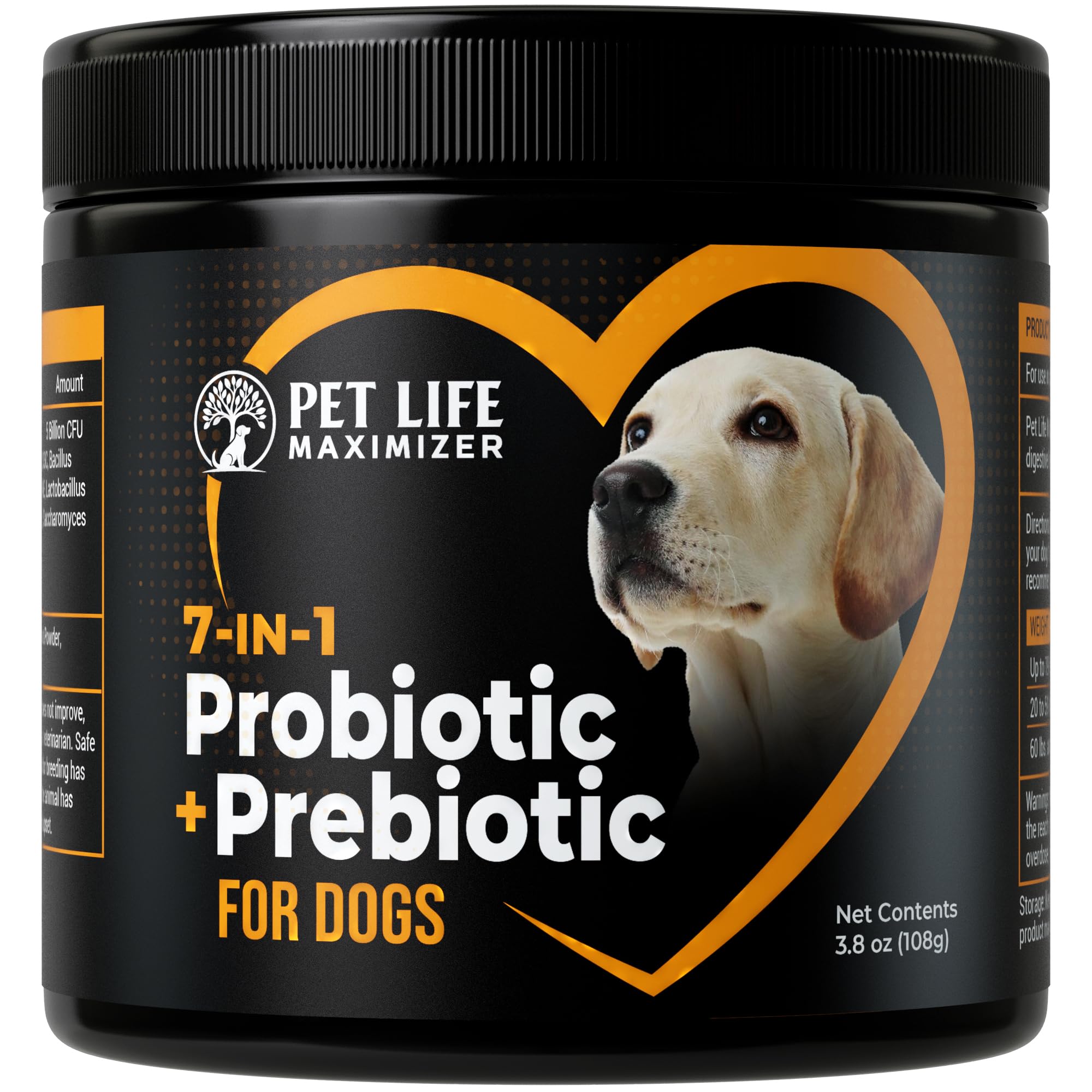 Pet Life Maximizer 7in1 probiotic bottle for dogs supports digestion and gut balance