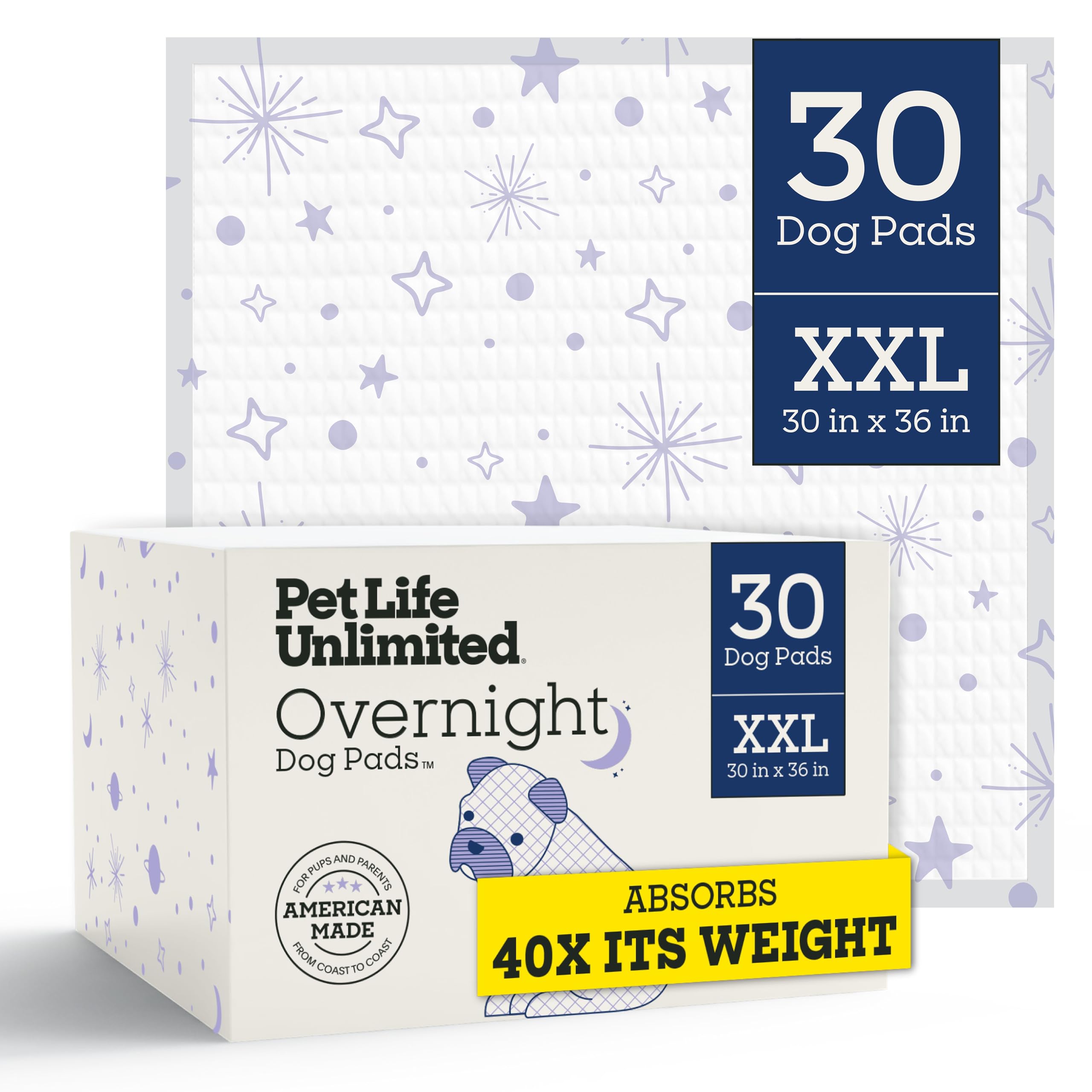 Pet Life Unlimited Overnight XXL Puppy Pad absorption focus for dry floors overnight