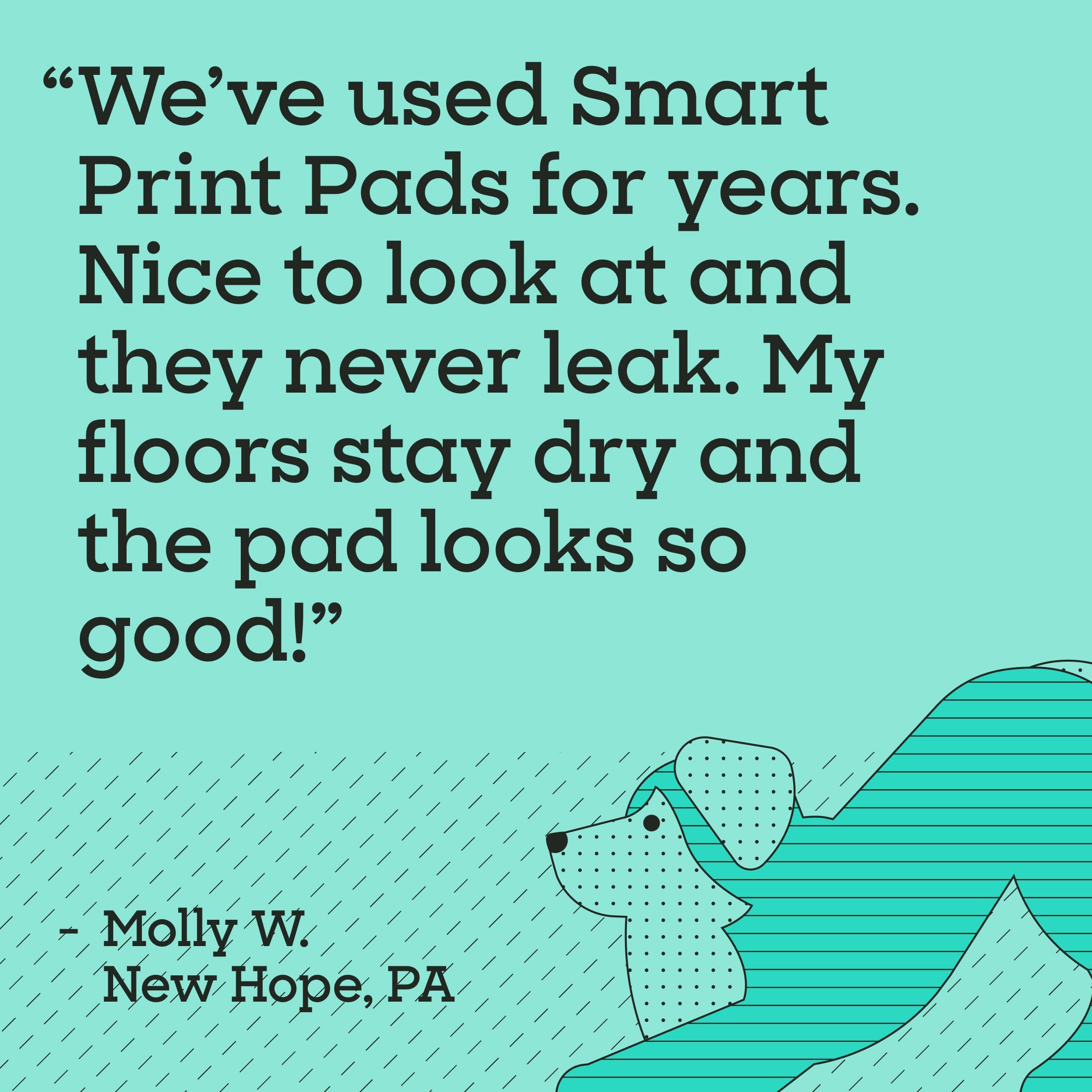 Pet Life Unlimited Smart Prints XXL Puppy Pads odor-activated fragrance releases when used
