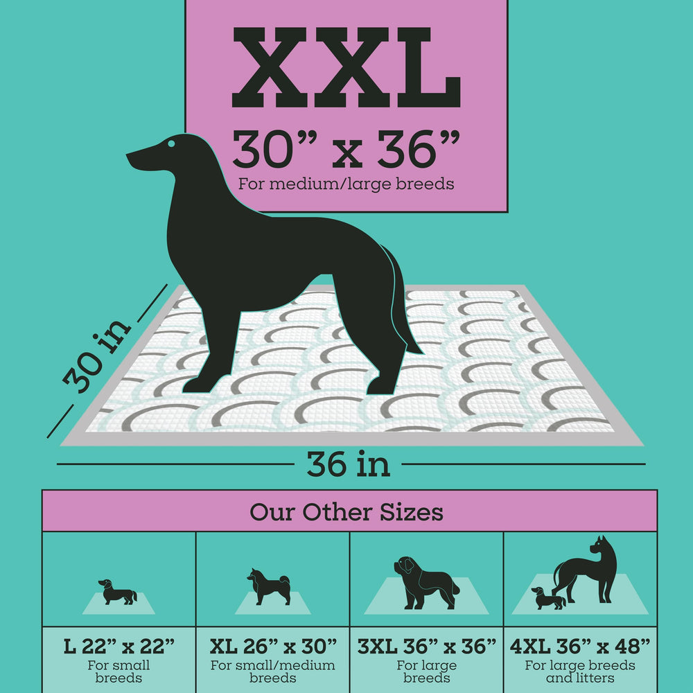 Pet Life Unlimited Smart Prints XXL Puppy Pads quick-dry surface reduces dampness