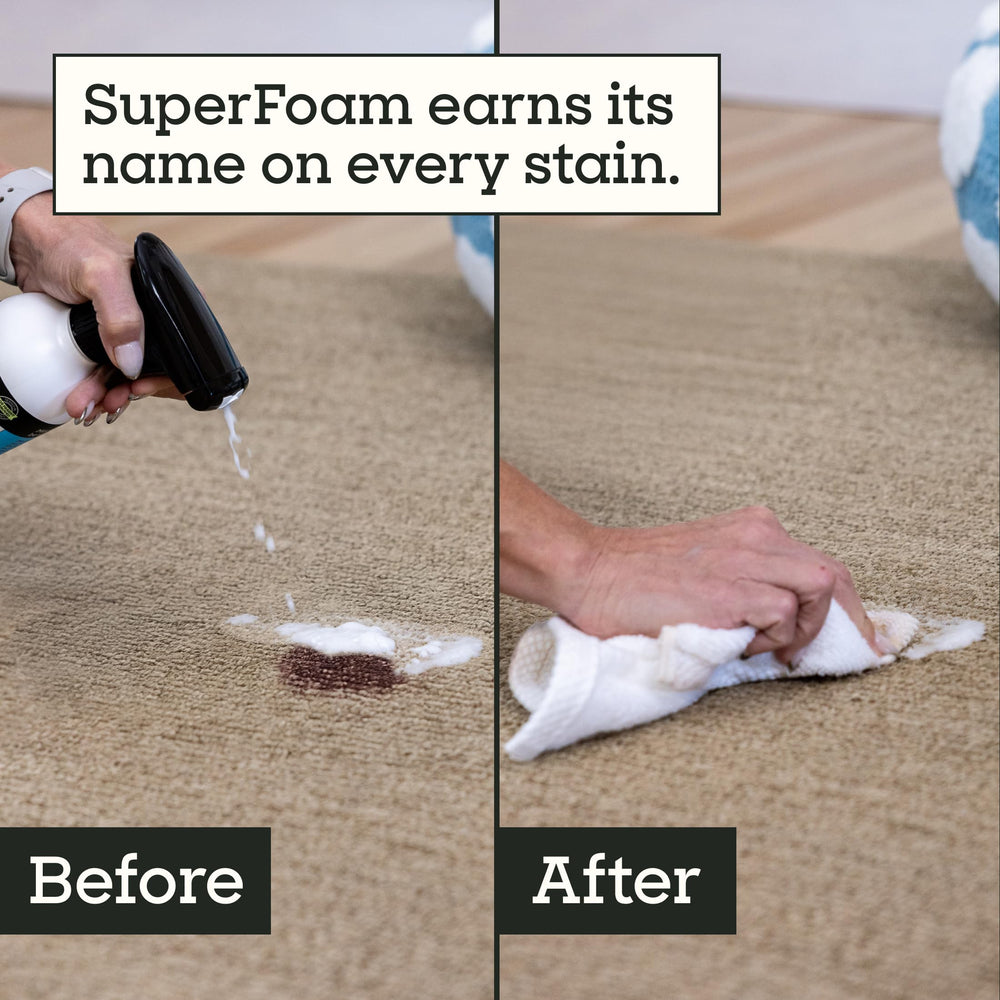 Pet Life Unlimited SuperFoam Spray tackles carpet stains with targeted stain removal