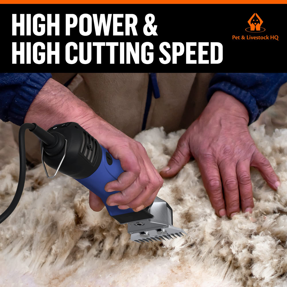 Pet & Livestock HQ lightweight polymer body reduces hand fatigue during grooming