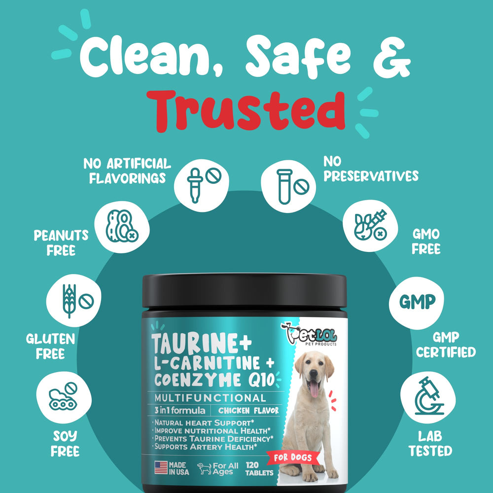PET LOL CoQ10 for dogs to boost energy and immune support.