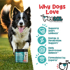 PET LOL dog supplement package front showcasing a 3-in-1 formula.