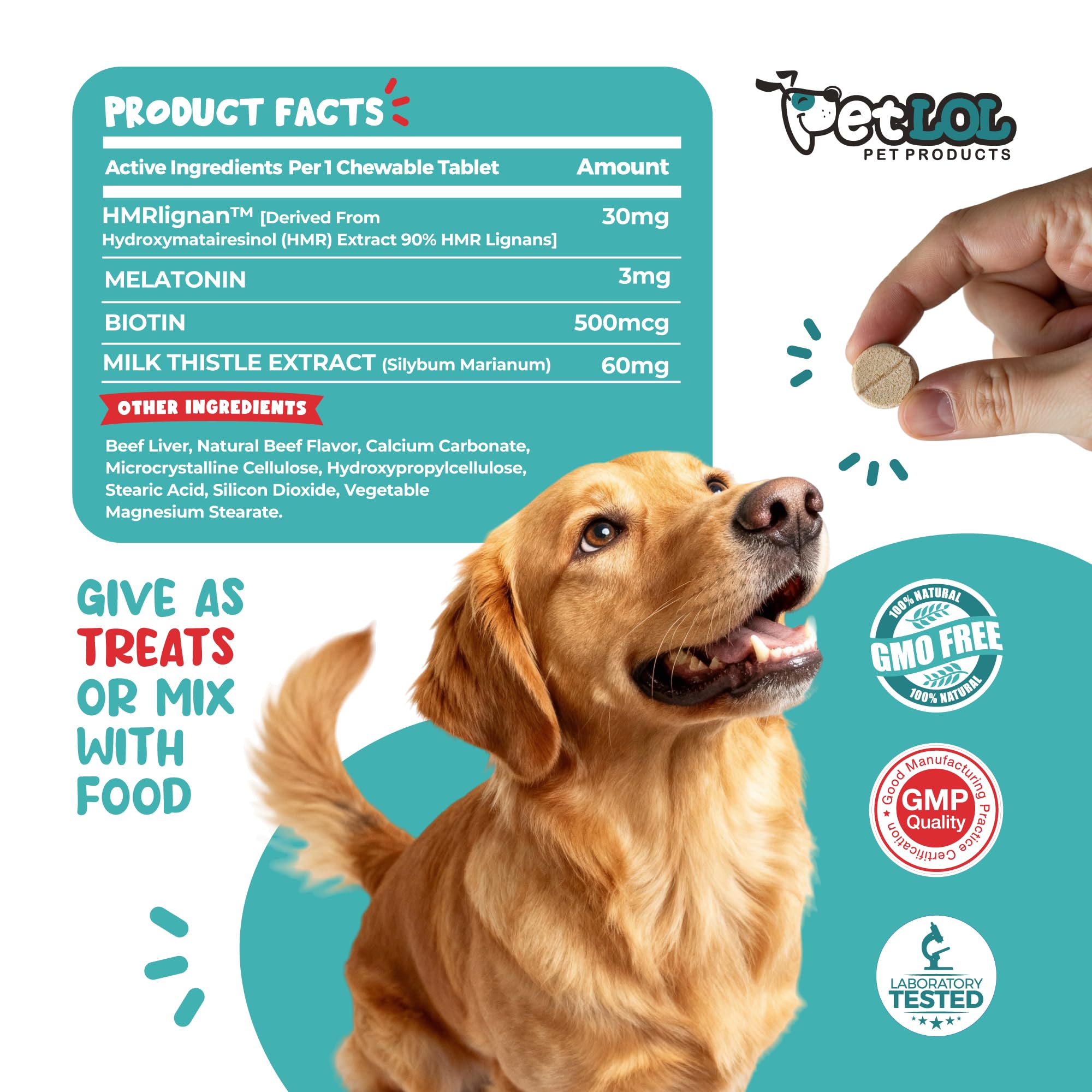 Pet LOL milk thistle digestive support for liver and digestion