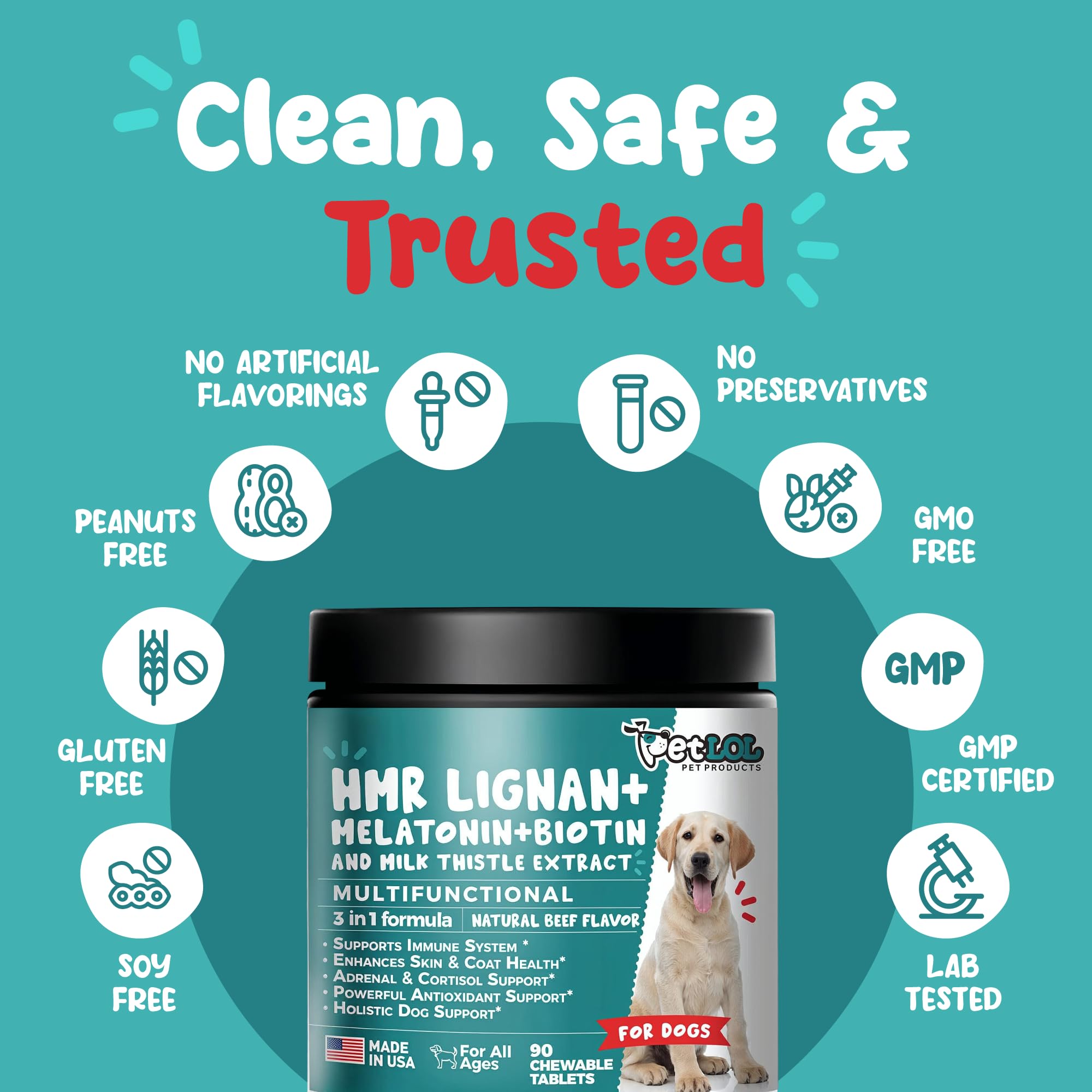 Pet LOL stress-support chews with melatonin to help calm dogs